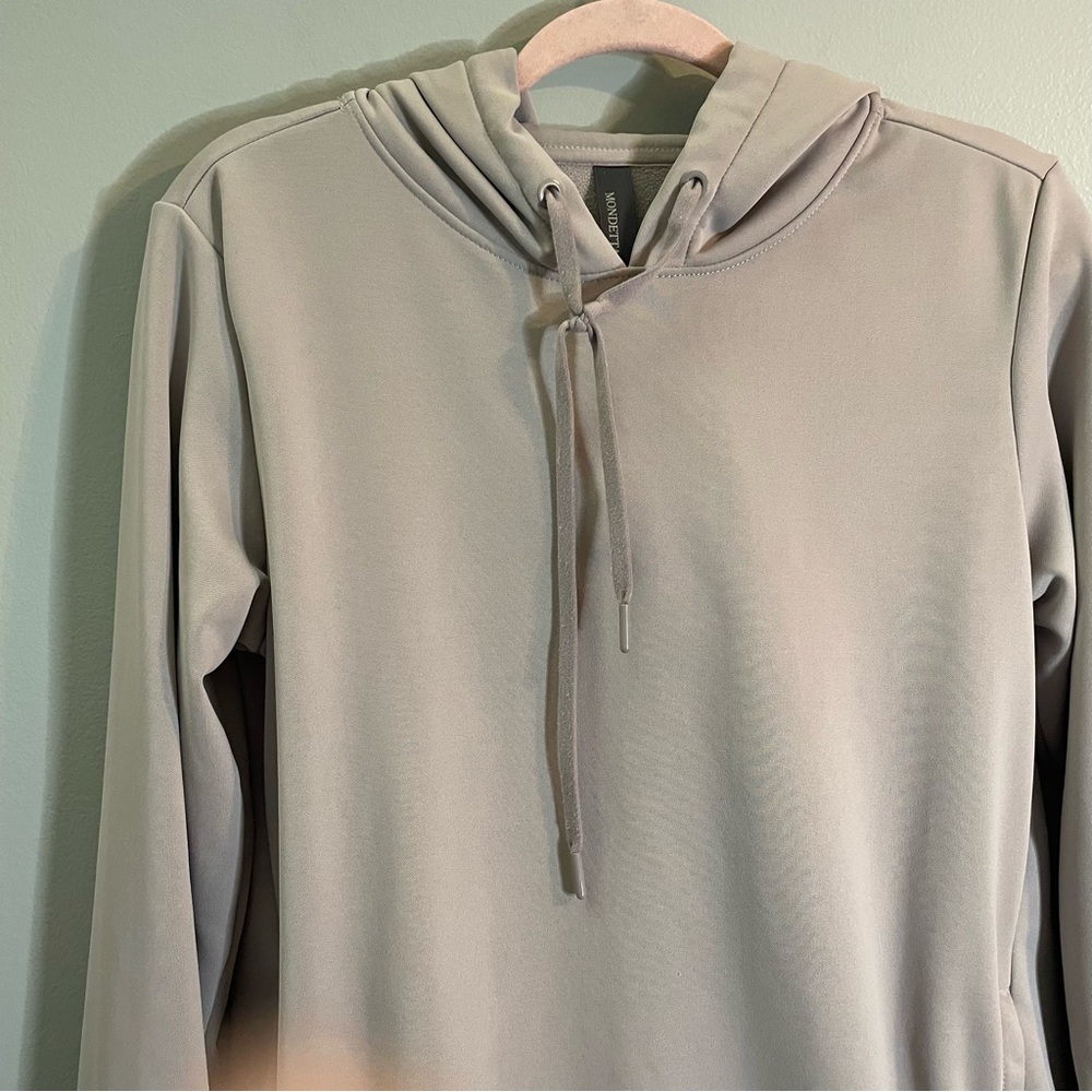 MONDETTA Women's Sweater Pocketed Hoodie Gray SZ/SM - Picture 3 of 11
